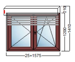 PVC STOLARIJA U BOJI S ROLETOM – 160×120 cm