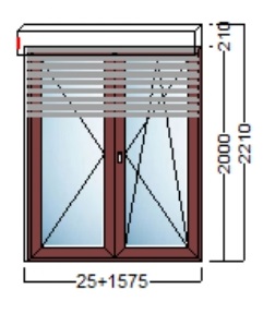 PVC STOLARIJA U BOJI S ROLETOM – 160×200 cm