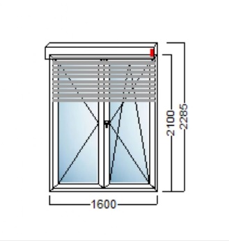 PVC BALKONSKA VRATA 160×210 – DECCO 70mm – ALU ROLETA
