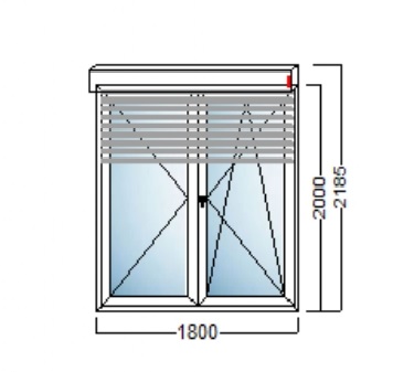 PVC BALKONSKA VRATA 180×200 – DECCO 70mm – ALU ROLETA