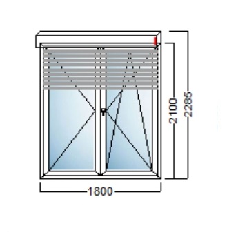 PVC BALKONSKA VRATA DVOKRILNA 180×210 – ROLETA ALU-SALAMANDER bluEvolution 82MD