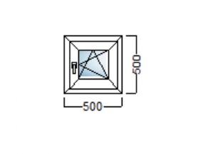PVC PROZOR JEDNOKRILNI 50×50-SALAMANDER bluEvolution 82MD