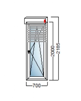 PVC BALKONSKA VRATA JEDNOKRILNA 70×200- ROLETA ALU-SALAMANDER bluEvolution 82MD