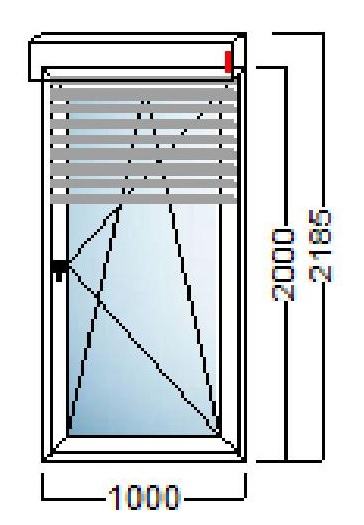 PVC BALKONSKA VRATA 100×200 PVC ROLETA