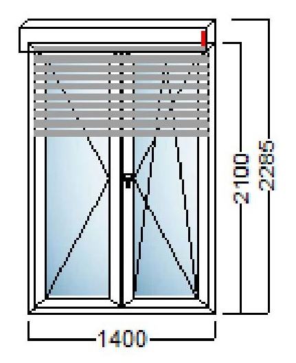 PVC BALKONSKA VRATA 140×210 PVC ROLETA
