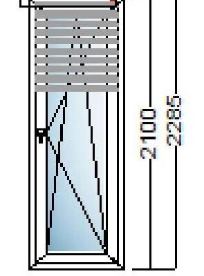 PVC BALKONSKA VRATA JEDNOKRILNA 70×210- ROLETA PVC-SALAMANDER bluEvolution 82MD