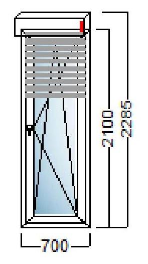 PVC BALKONSKA VRATA 70×210 PVC ROLETA