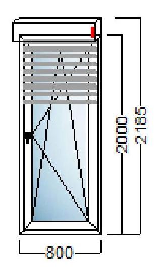 BALKONSKA VRATA 80×200 ALU ROLETA