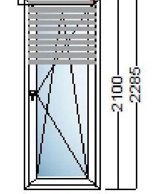 PVC BALKONSKA VRATA 80×210 ALU ROLETA