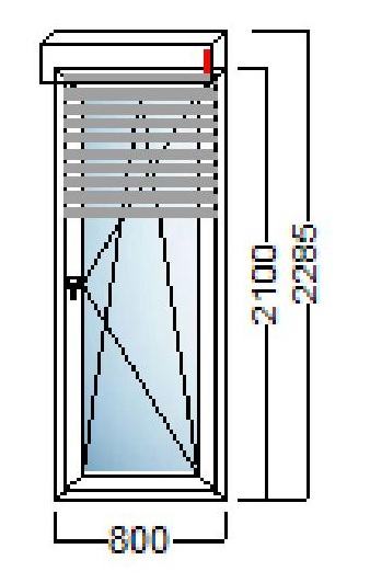 PVC BALKONSKA VRATA 80×210 PVC ROLETA