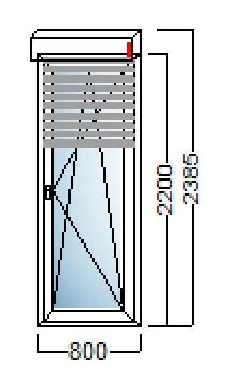 PVC BALKONSKA VRATA 80×220 PVC ROLETA