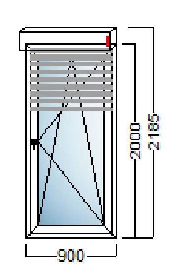 PVC BALKONSKA VRATA 90×200 ALU ROLETA