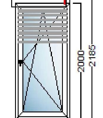 PVC BALKONSKA VRATA JEDNOKRILNA 90×200 – DECCO 70mm – ALU ROLETA