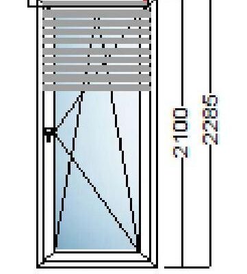PVC BALKONSKA VRATA 90×210 PVC ROLETA