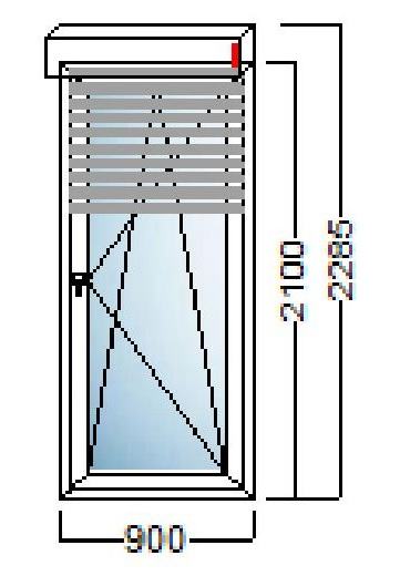PVC BALKONSKA VRATA 90×210 PVC ROLETA