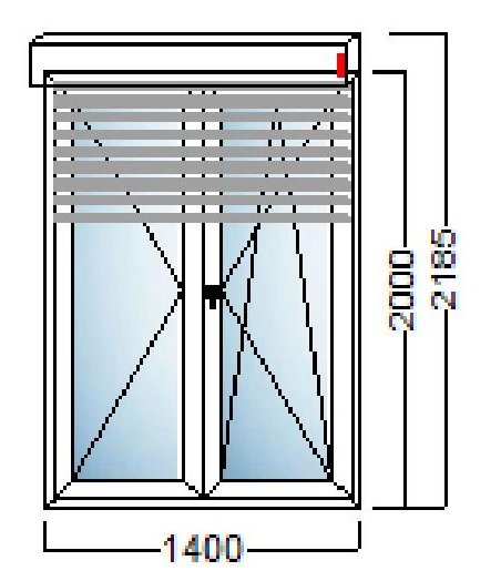 PVC BALKONSKA VRATA 140×200 PVC ROLETA