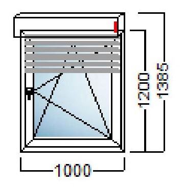 PVC PROZOR 100×120 ALU ROLETA-SALAMANDER–NJEMAČKA KVALITETA