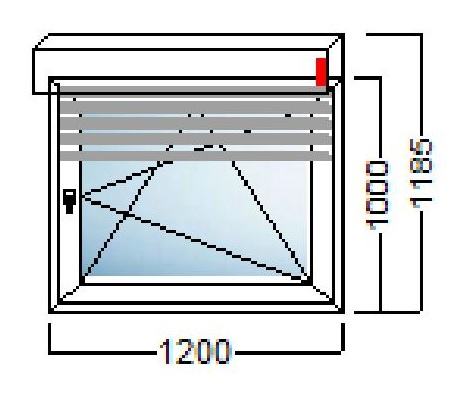 PVC PROZOR 120×100 ALU ROLETA-SALAMANDER