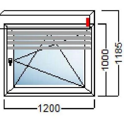PVC PROZOR 120×100 ALU ROLETA – KOMMERLING 70 AD