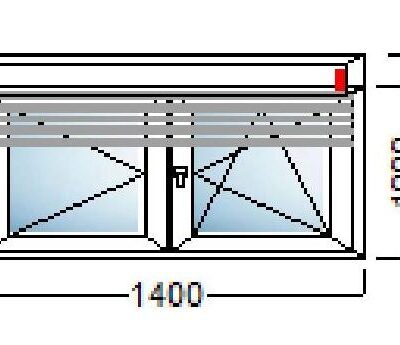PVC PROZOR 140×100 ALU ROLETA – KOMMERLING 70 AD