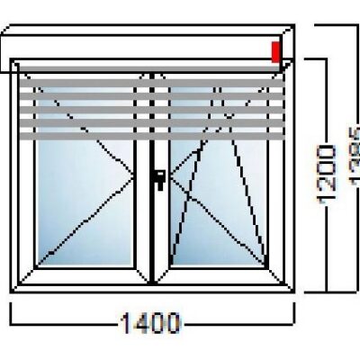 PVC PROZOR 140×120 ALU ROLETA – KOMMERLING 70 AD