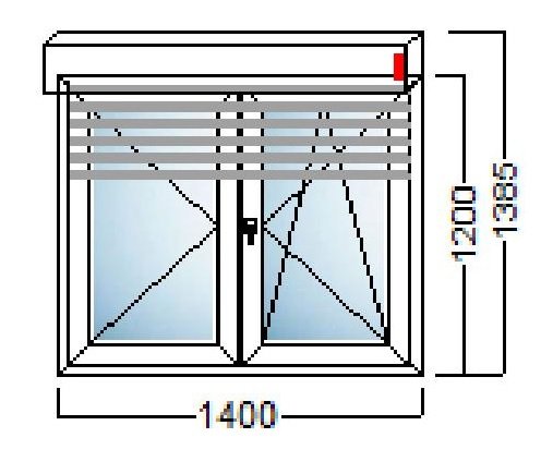 PVC PROZOR 140×120 ALU ROLETA – KOMMERLING 76 AD