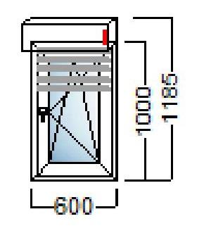 PVC PROZOR 60×100 ALU ROLETA – KOMMERLING 70 AD