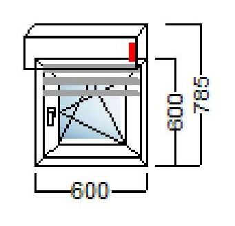 PVC PROZOR 60×60 PVC ROLETA-SALAMANDER