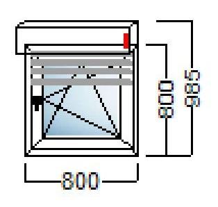 PVC PROZOR 80×80 ALU ROLETA – KOMMERLING 70 AD