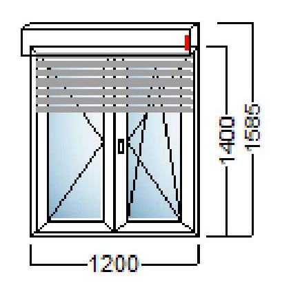 PVC PROZOR 120×140 ALU ROLETA-SALAMANDER