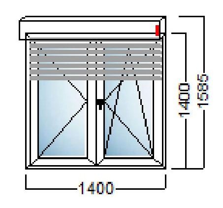 PVC PROZOR DVOKRILNI 140×140 – DECCO 70mm- ALU ROLETA