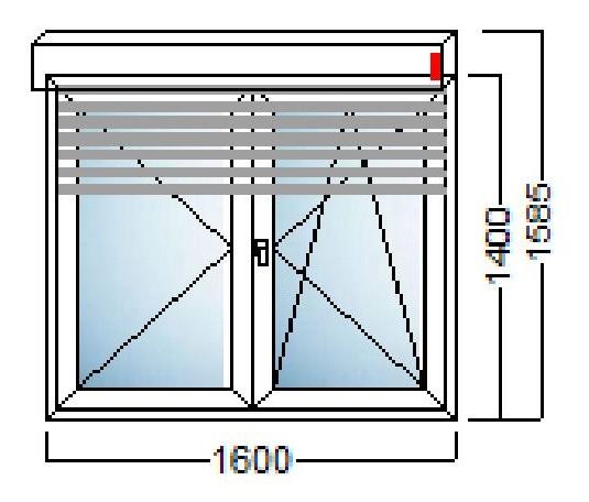 PVC PROZOR 160×140 PVC ROLETA – KOMMERLING 76 AD