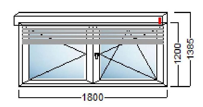 PVC PROZOR DVOKRILNI 180×120 – DECCO 70mm- PVC ROLETA
