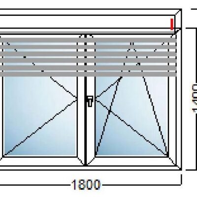 PVC PROZOR 180×140 ALU ROLETA-SALAMANDER