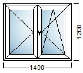 PVC PROZOR DVOKRILNI 140×120-SALAMANDER bluEvolution 82MD