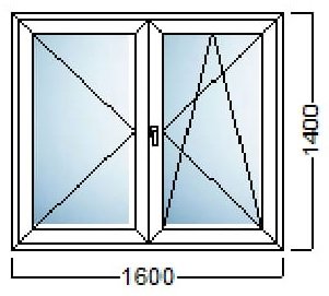 PVC PROZOR DVOKRILNI 160×140-SALAMANDER bluEvolution 82MD