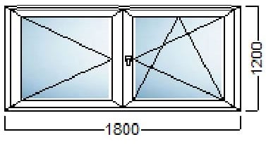 PVC PROZOR DVOKRILNI 180×120-SALAMANDER bluEvolution 82MD