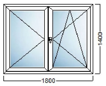 PVC PROZOR DVOKRILNI 180×140-SALAMANDER bluEvolution 82MD