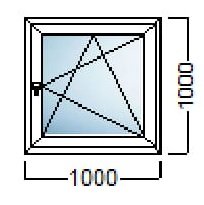 PVC PROZOR JEDNOKRILNI 100×100-SALAMANDER bluEvolution 82MD