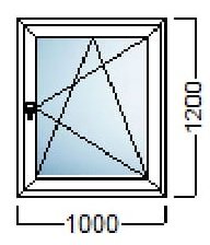 PVC PROZOR JEDNOKRILNI 100×120-SALAMANDER bluEvolution 82MD