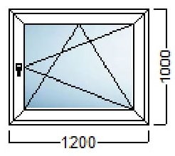 PVC PROZOR JEDNOKRILNI 120×100-SALAMANDER bluEvolution 82MD