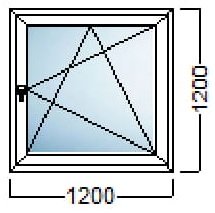 PVC PROZOR JEDNOKRILNI 120×120-SALAMANDER bluEvolution 82MD