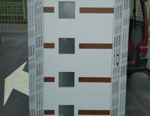 Pvc ulazna vrata sa aplikacijom u boji - kommerling 70 ad - 100x210